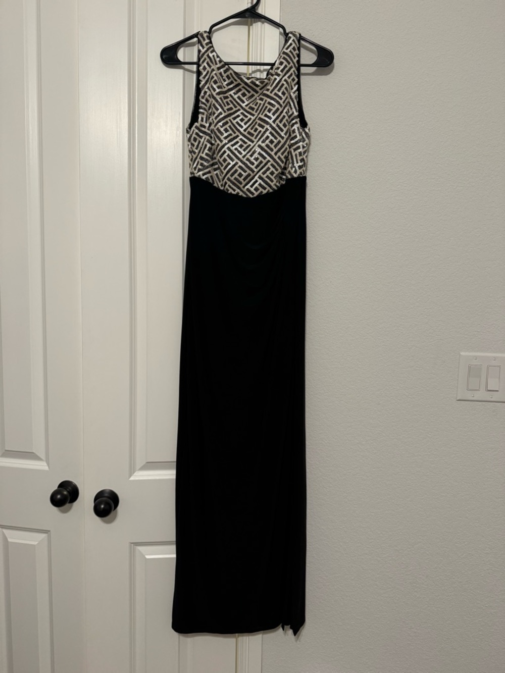 Ralph Lauren Gown with Black and White Sequin Bodice